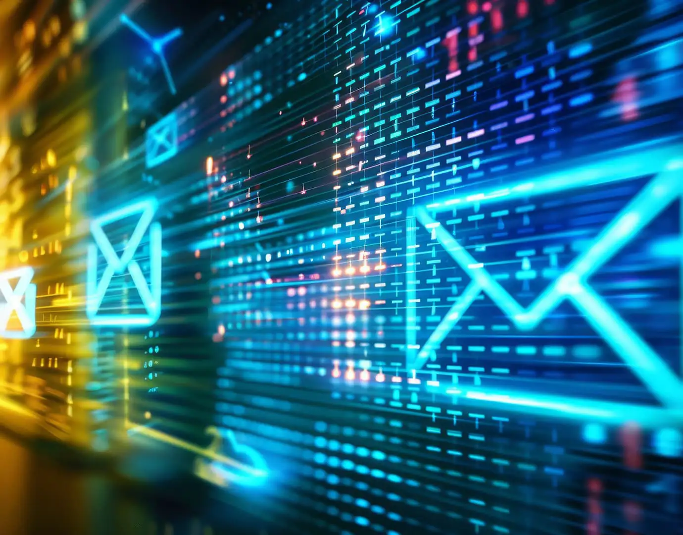 HTML CSS Newsletter Entwicklung mit digitalen E-Mail-Icons