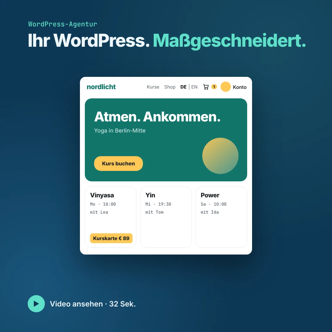 Video: WordPress-Entwicklung und maßgeschneiderte Websites